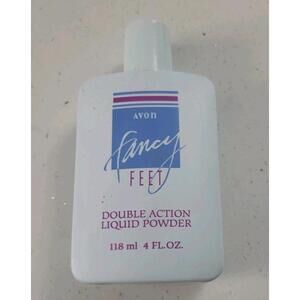 New Sealed Vintage 1995 Avon Fancy Feet Double Action Liquid Powder 4 fl oz NOS